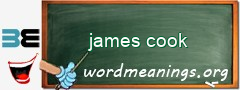 WordMeaning blackboard for james cook